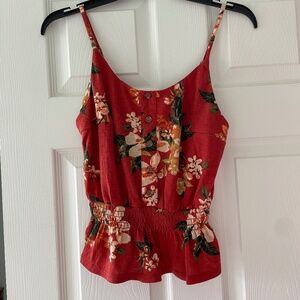 Floral Spaghetti Strap Top - Size S